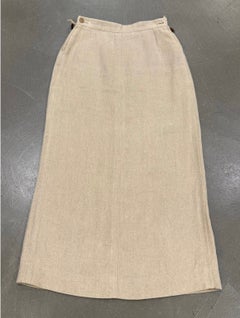 1990s Hermès by Martin Margiela linen midi skirt