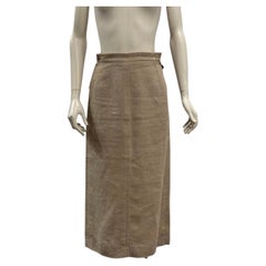 1990s Hermès by Martin Margiela linen midi skirt