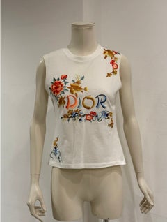 S/S 2002 Christian Dior by John Galliano embroidered koi fish tank top