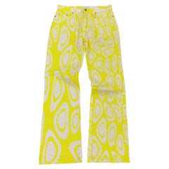2001 Roberto Cavalli studded optical-print pants