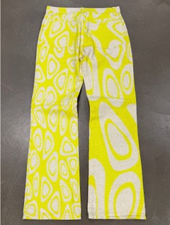 2001 Roberto Cavalli studded optical-print pants