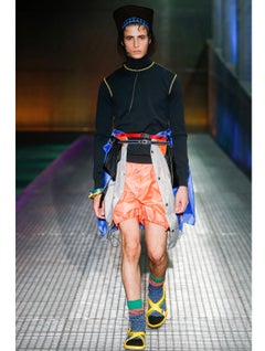 S/S 2017 Prada Linea Rossa color block windbreaker jacket