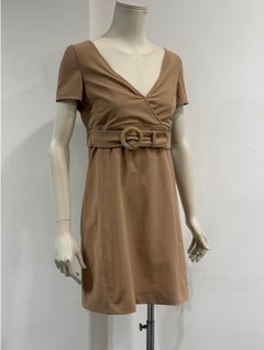 1997 Prada belted safari midi dress