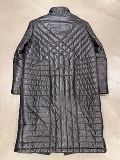 A/W 2003 Dior Homme by Hedi Slimane quilted leather “Luster” coat