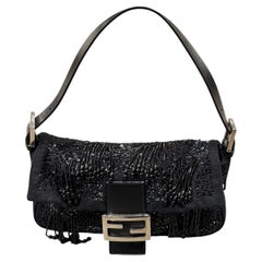 A/W 2000 Fendi hand-beaded wool Baguette bag