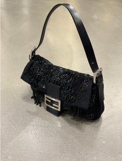 A/W 2000 Fendi hand-beaded wool Baguette bag