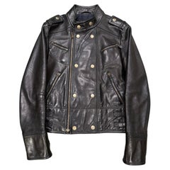S/S 2005 Gucci military officer leather jacket