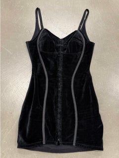 S/S 1992 Dolce & Gabbana velvet corset mini dress