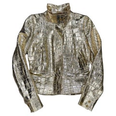 S/S 2010 Gucci by Frida Giannini runway alligator biker jacket