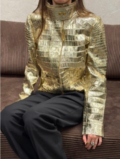 S/S 2010 Gucci by Frida Giannini runway alligator biker jacket