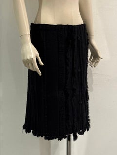 F/W 2002 Gucci by Tom Ford fox-fur and wool midi skirt