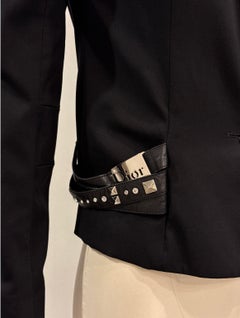 A/W 2004 Christian Dior by Galliano buckle detail bondage tailored blazer jacket