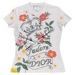 A/W 2003 Christian Dior J'adore Dior floral print T-shirt
