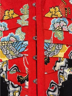 S/S 2003 Roberto Cavalli chinoiserie floral print corset