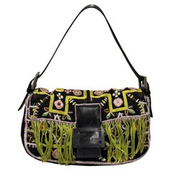 S/S1999 Fendi beaded fringe mirror-embellished Baguette shoulder bag