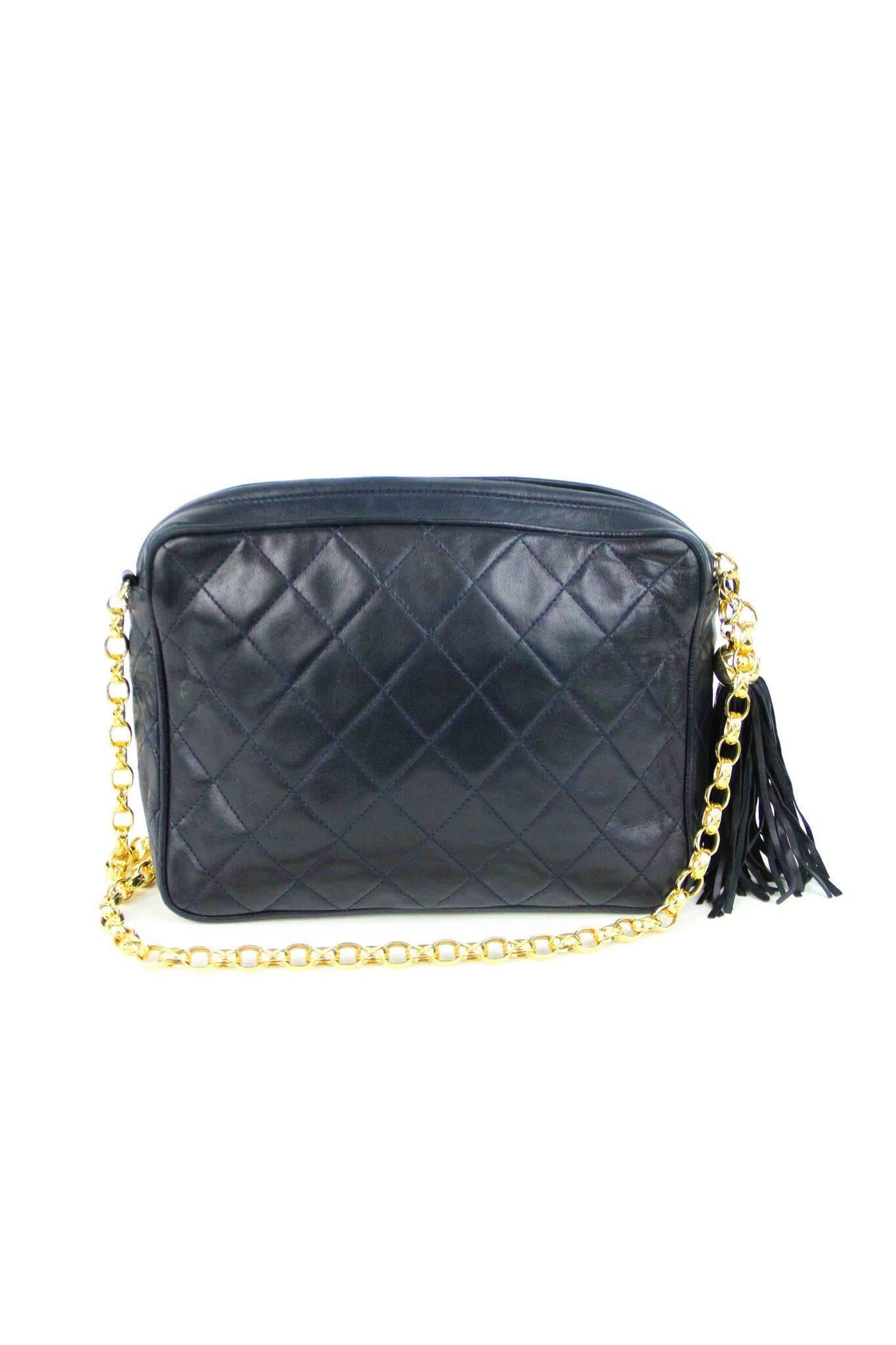 vintage chanel camera bag with tassel