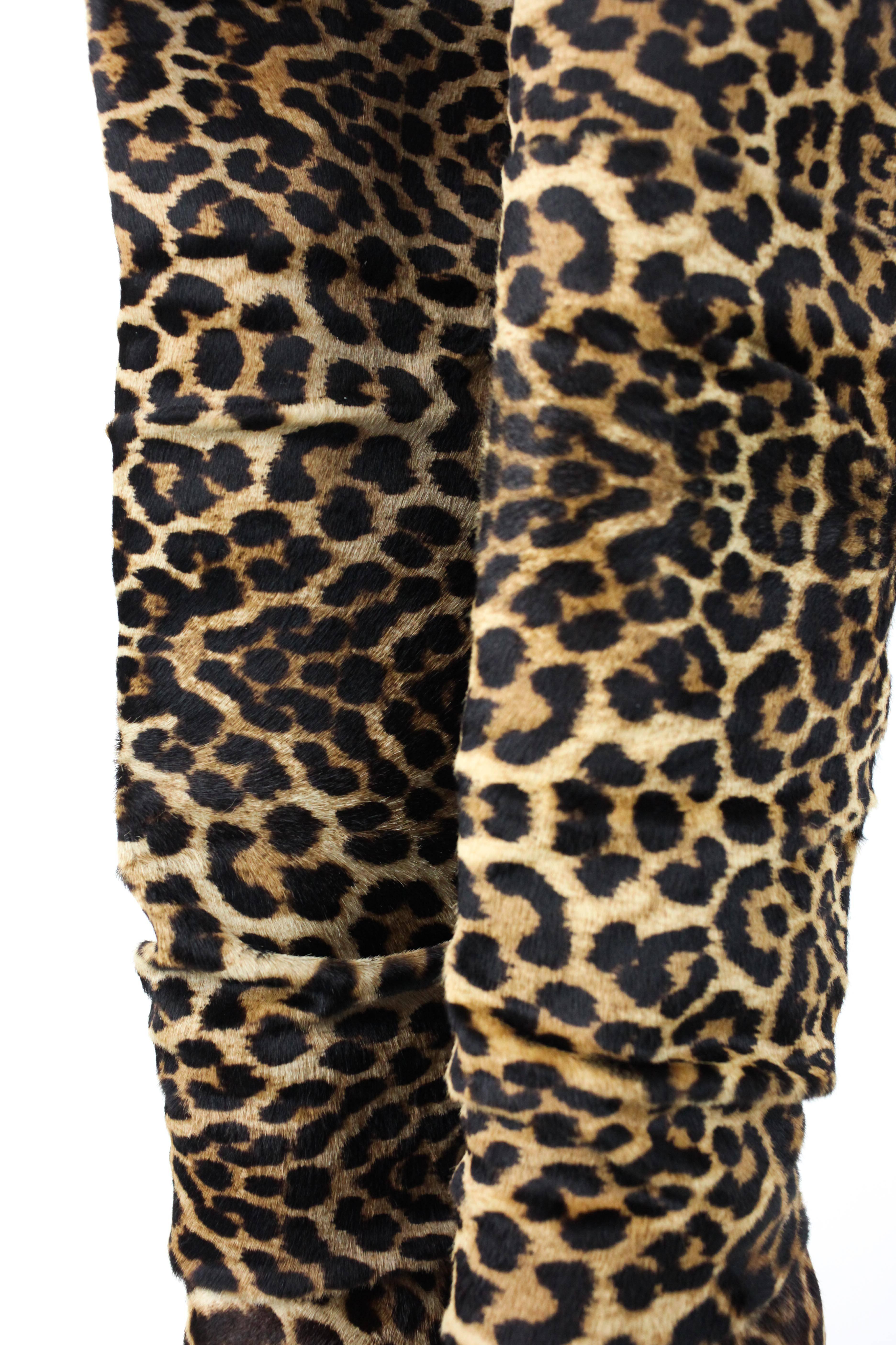 CHRISTIAN LOUBOUTIN Leopard Knee High Boots 36.5 For Sale 1