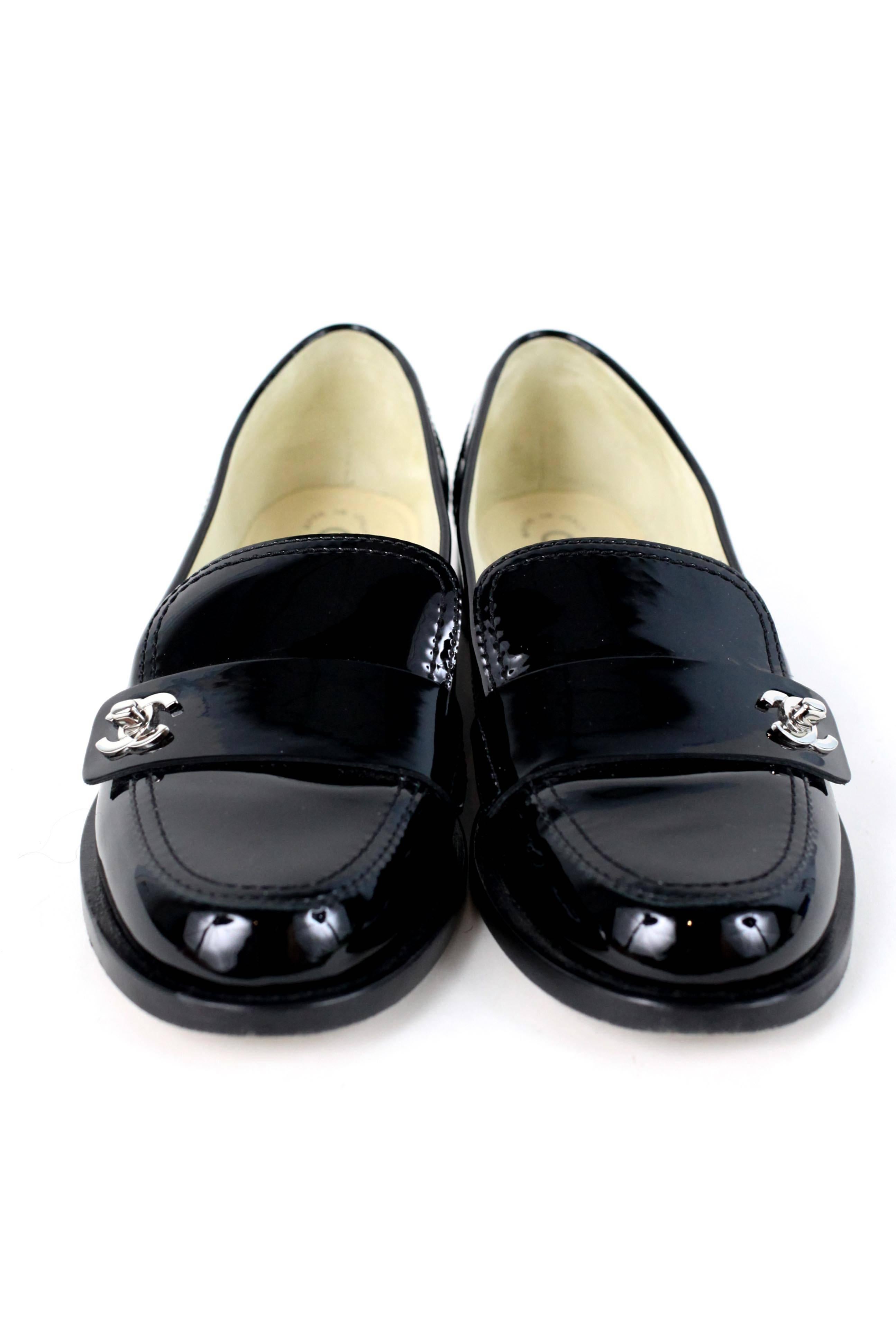 Women's Chanel Loafer Black W/CC 36