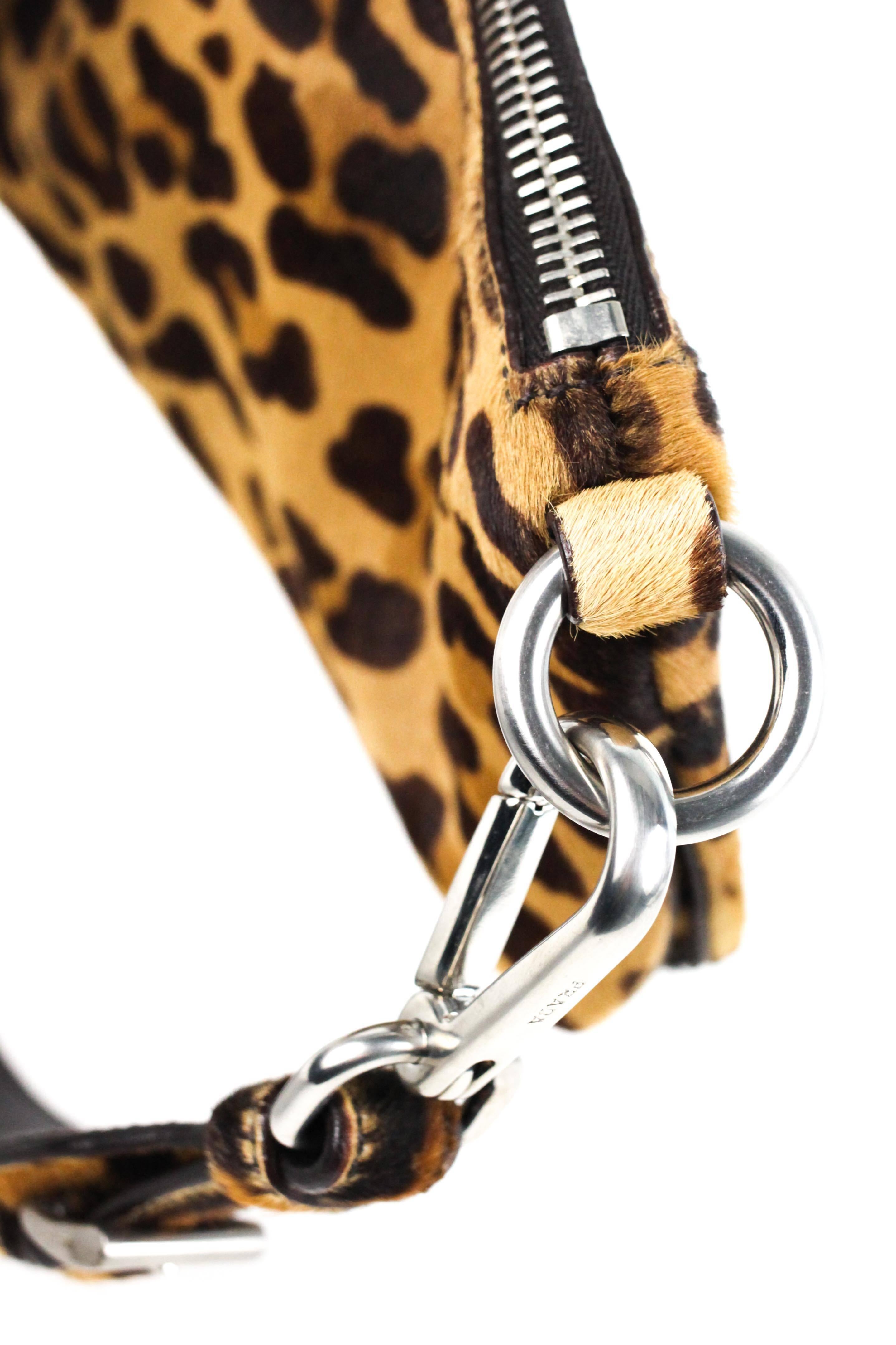 Brown Prada Leopard Print Hair-calf Bag 