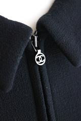 CHANEL 1997 Wool Zip Peplum Blazer 36