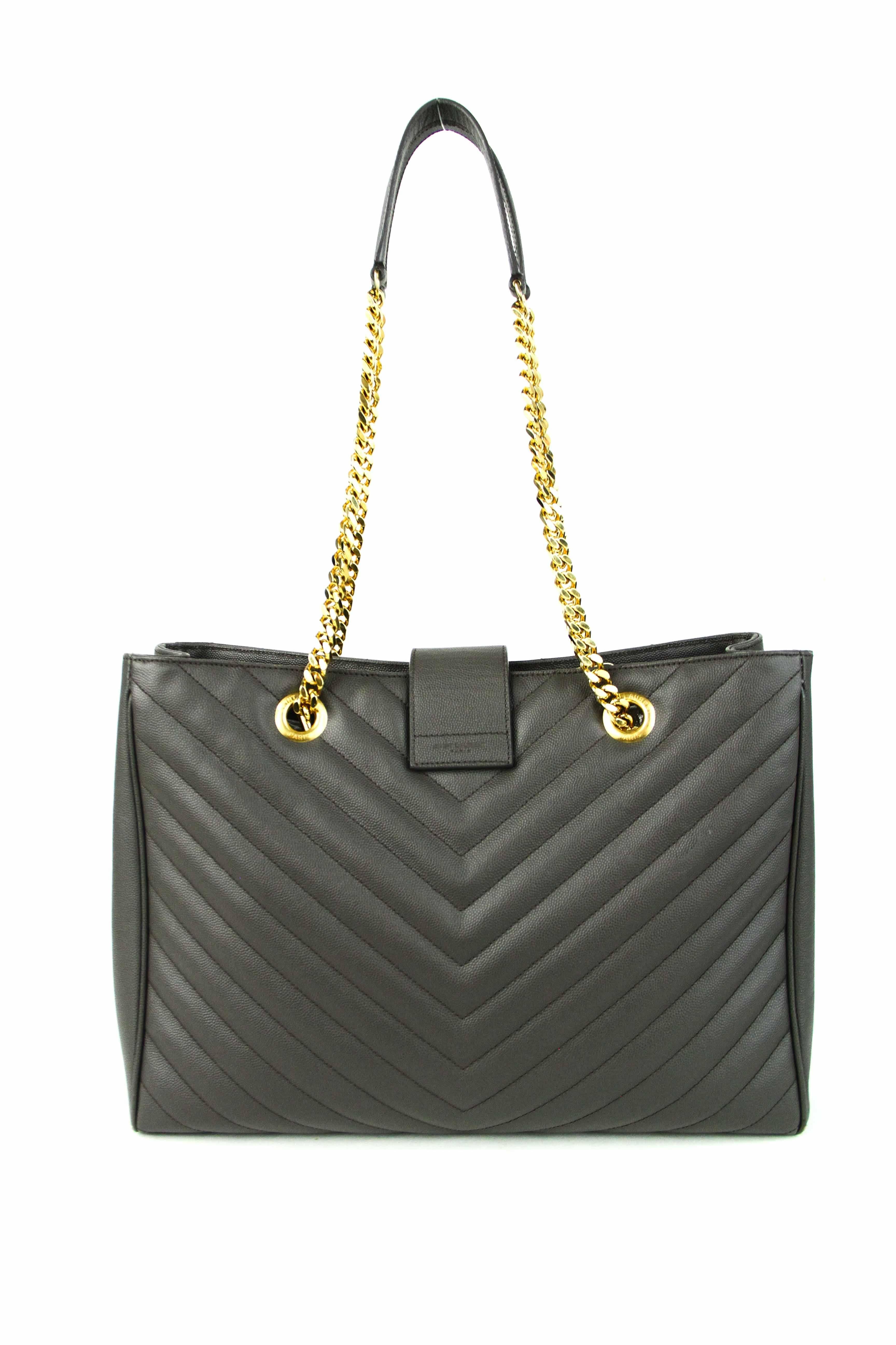 Yves Saint Laurent YSL Large Matelasse Monogram Chevron Tote 1
