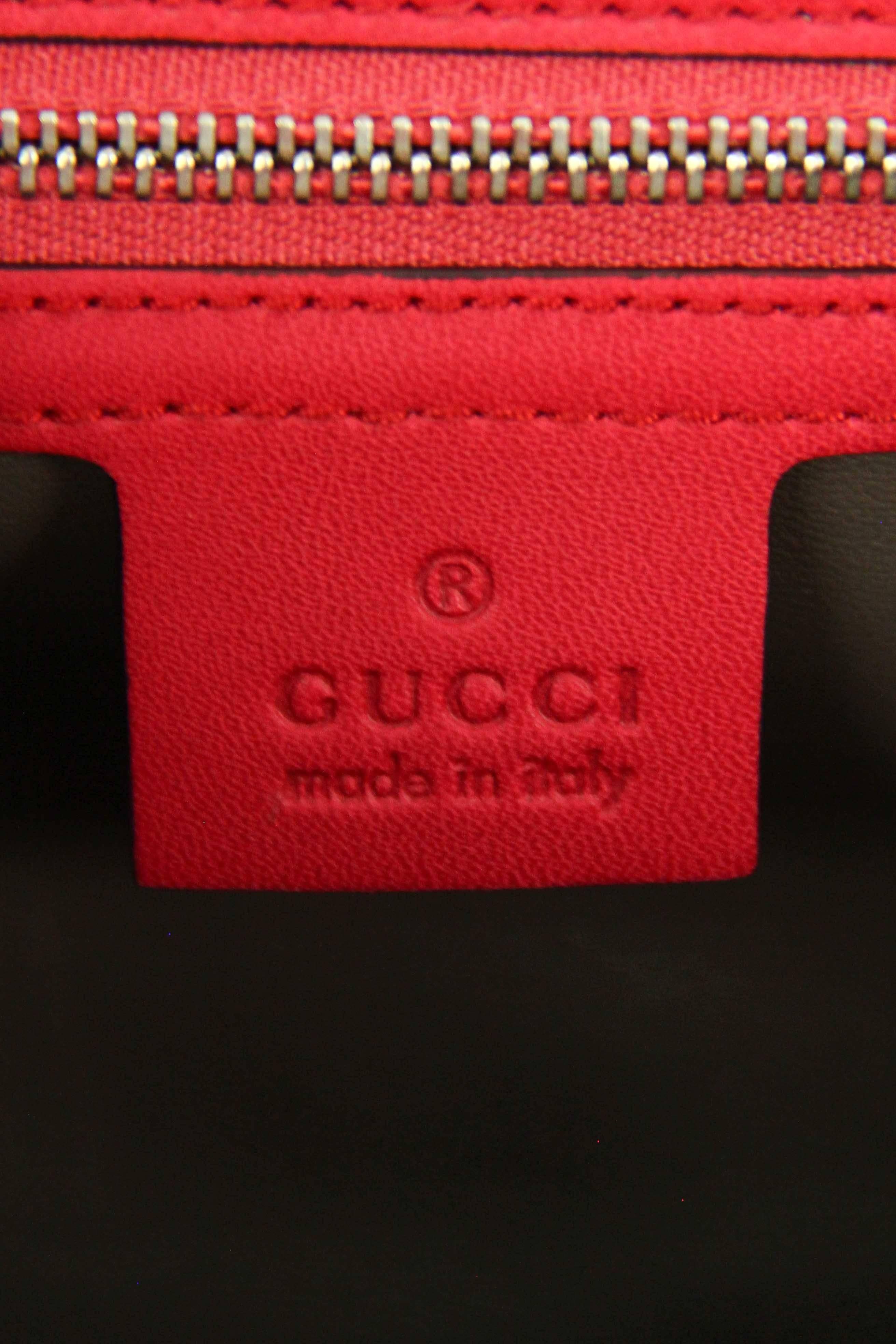 Red Gucci New Interlocking GG Clasp Linea B Shoulder Bag 