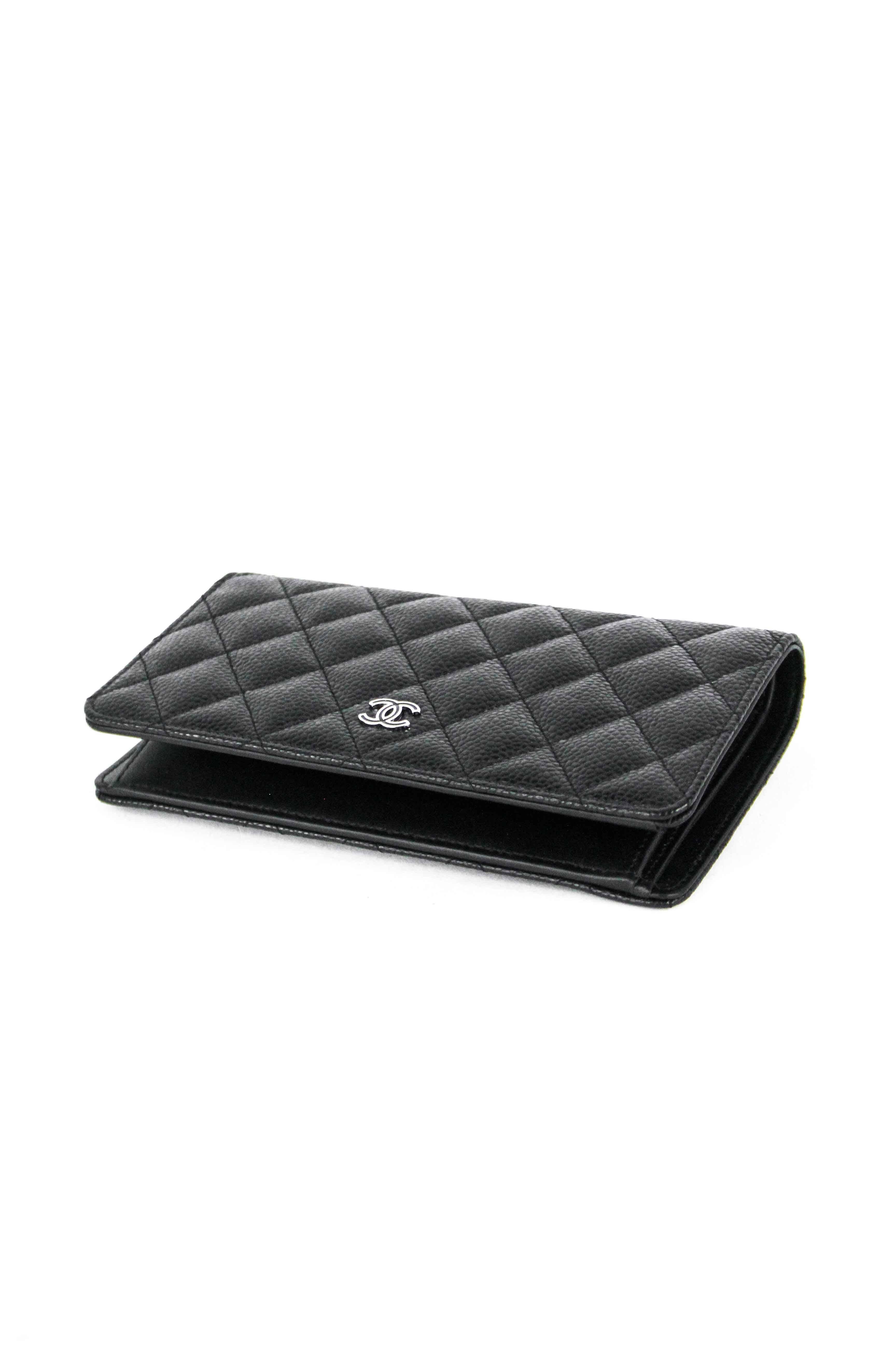 Chanel Quilted Caviar Long CC Wallet  5