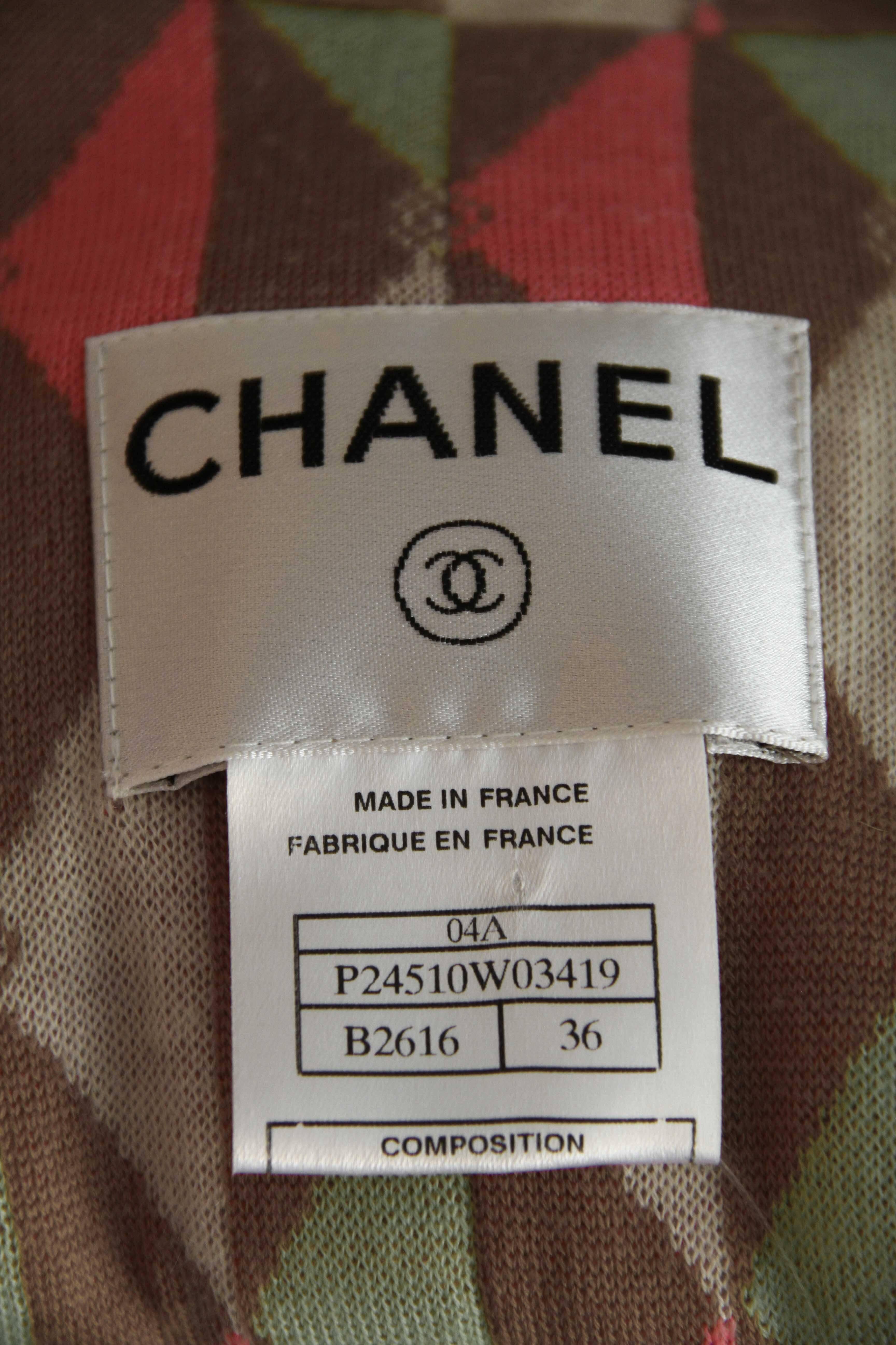 Women's Chanel 2004 Metallic Tweed Open Jacket 36 For Sale