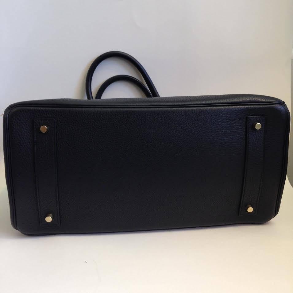 Hermes Birkin 42mm JPG black handbag For Sale 4