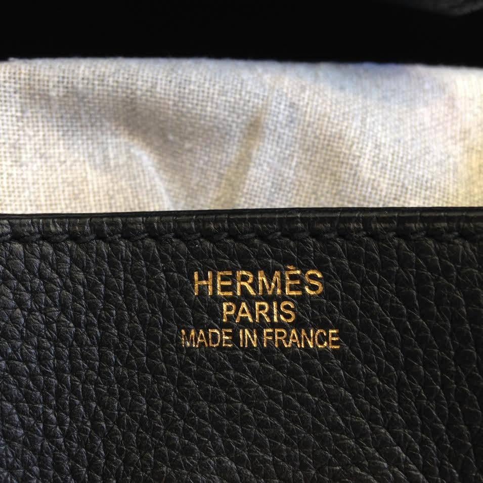 Black Hermes Birkin 42mm JPG black handbag For Sale