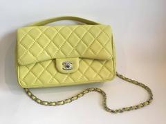 2014-2015 Chanel Lime Green classic shoulder bag