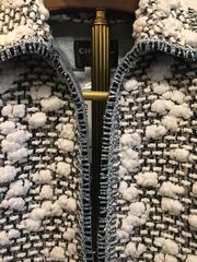CHANEL white/grey/black jacket size 36