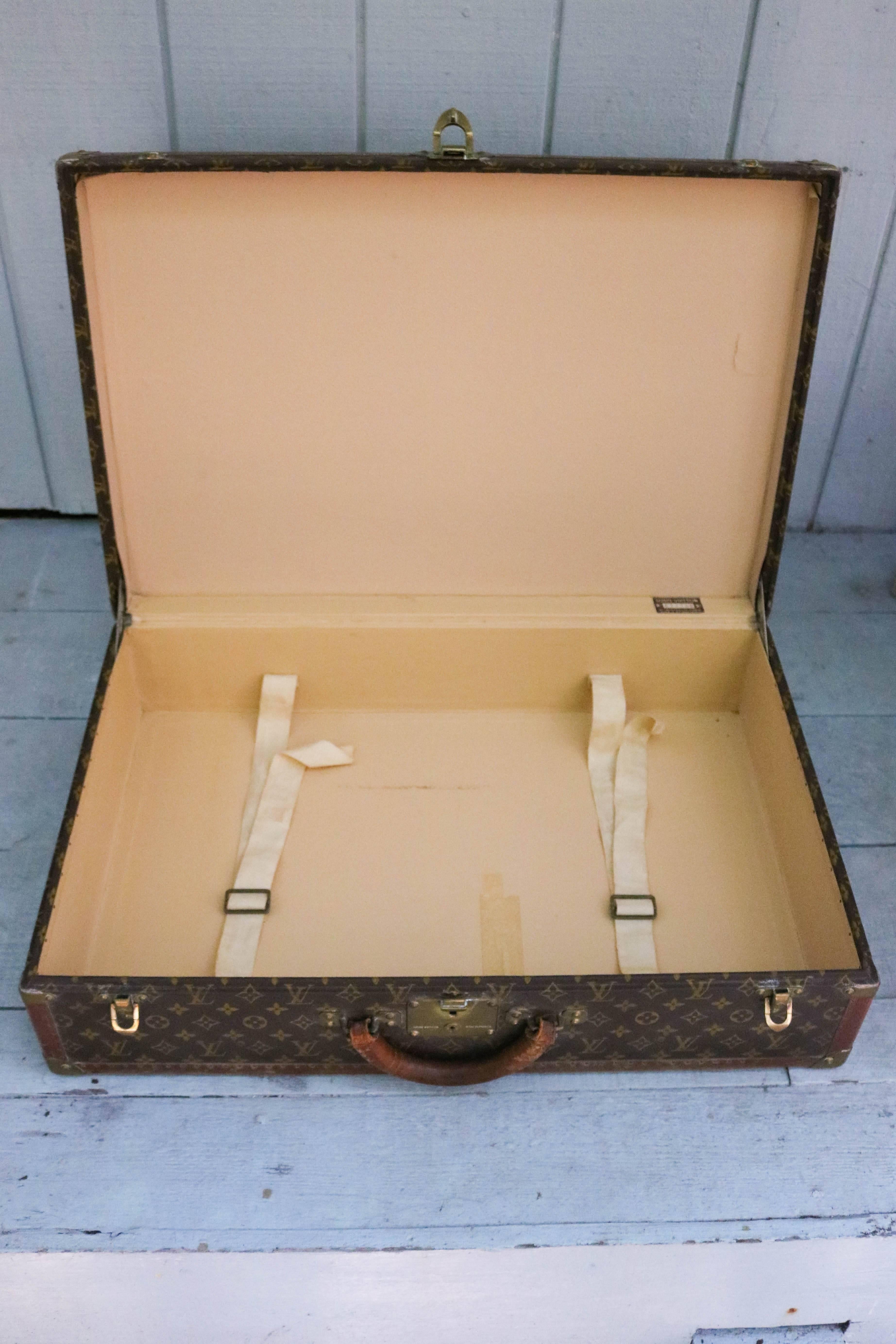 LOUIS VUITTON Monogram Canvas Bisten 70 Trunk  For Sale 4