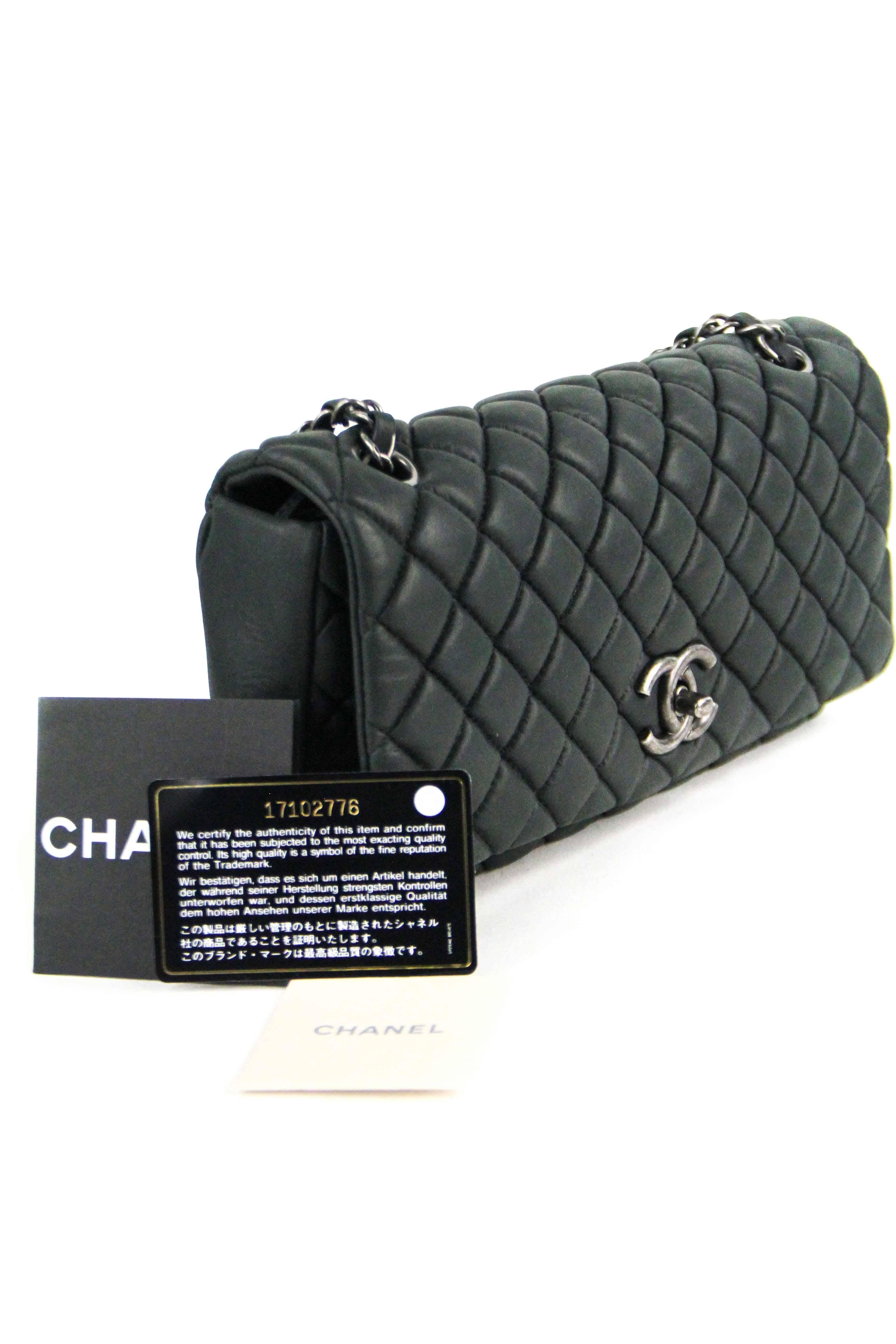 Chanel Black Medium Bubble Flap Bag  1