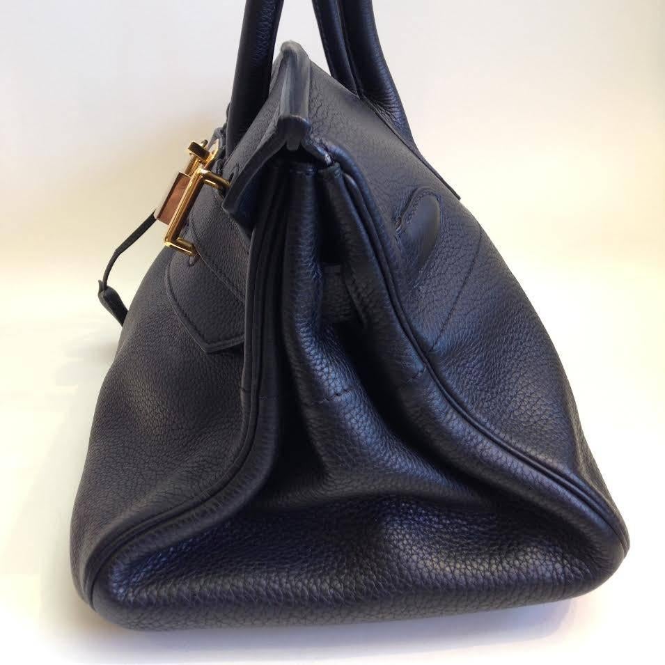 Hermes Birkin 42mm JPG black handbag For Sale 3