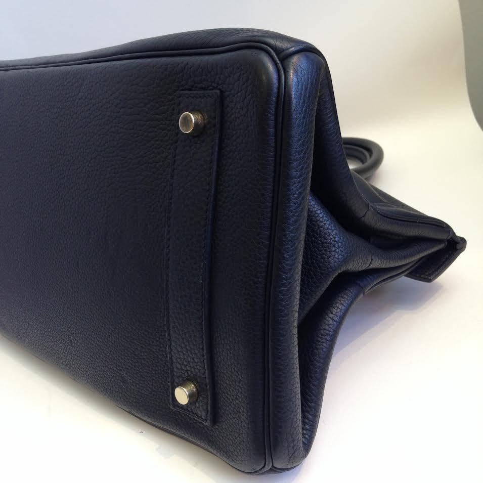 Hermes Birkin 42mm JPG black handbag For Sale 5
