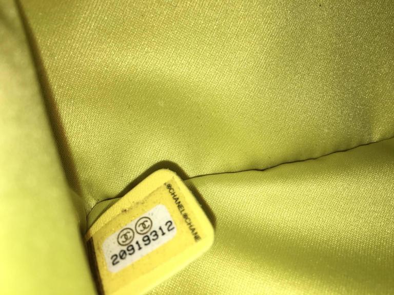 2014-2015 Chanel Lime Green classic shoulder bag For Sale at 1stDibs ...