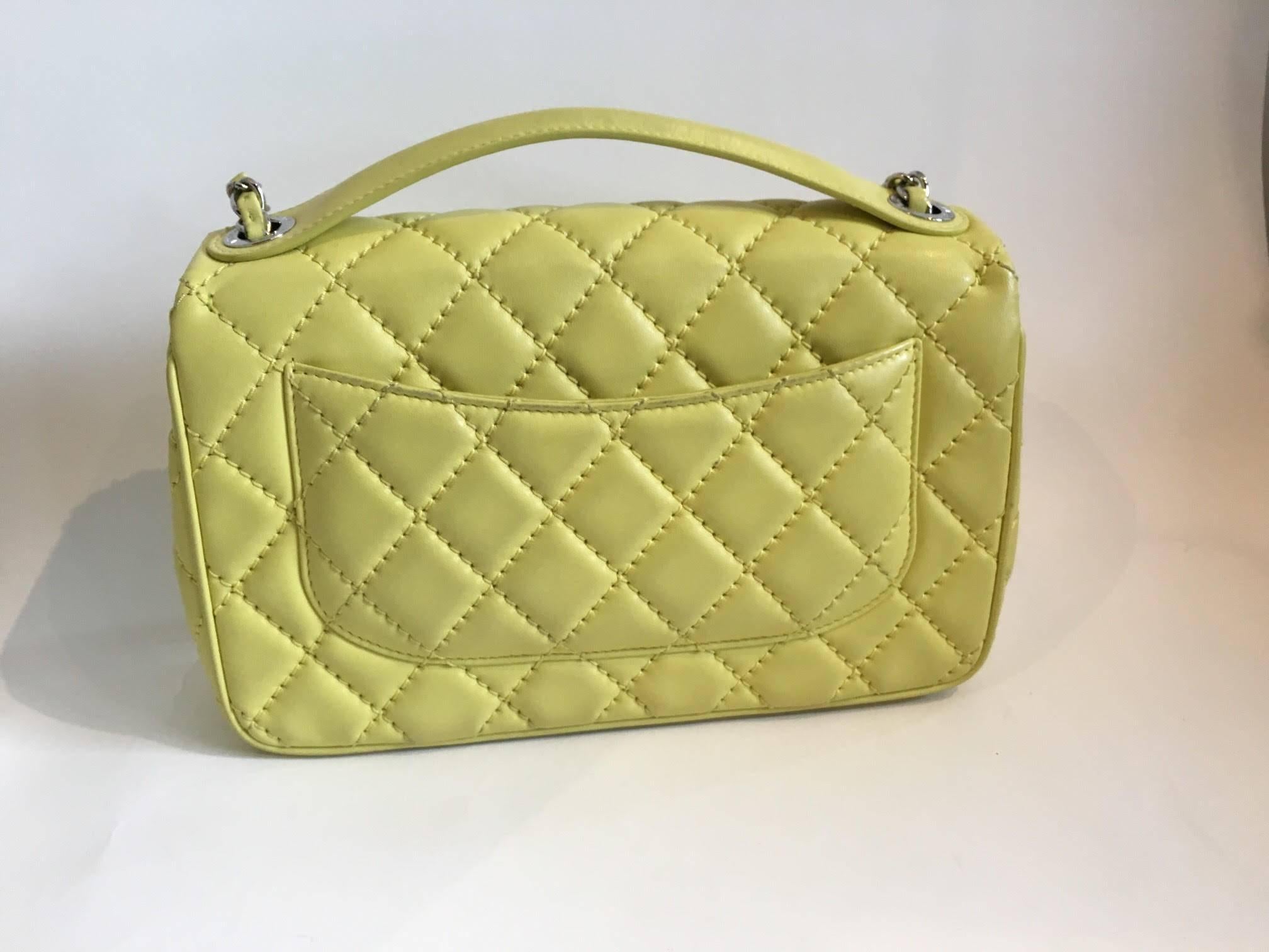 lime green chanel bag