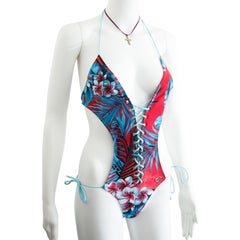 Bañador con cordones y estampado floral de Dolce & Gabbana de 2005, talla S