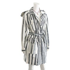 Moschino 1989 Tape Measure Printed Trench Coat size 42