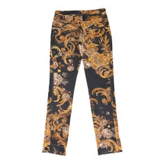 Just Cavalli Baroque Print Low Rise Stretch Jeans size 30/44