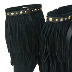 Botines de ante con borlas de Gucci de la colección de pasarela de 2008, talla 40