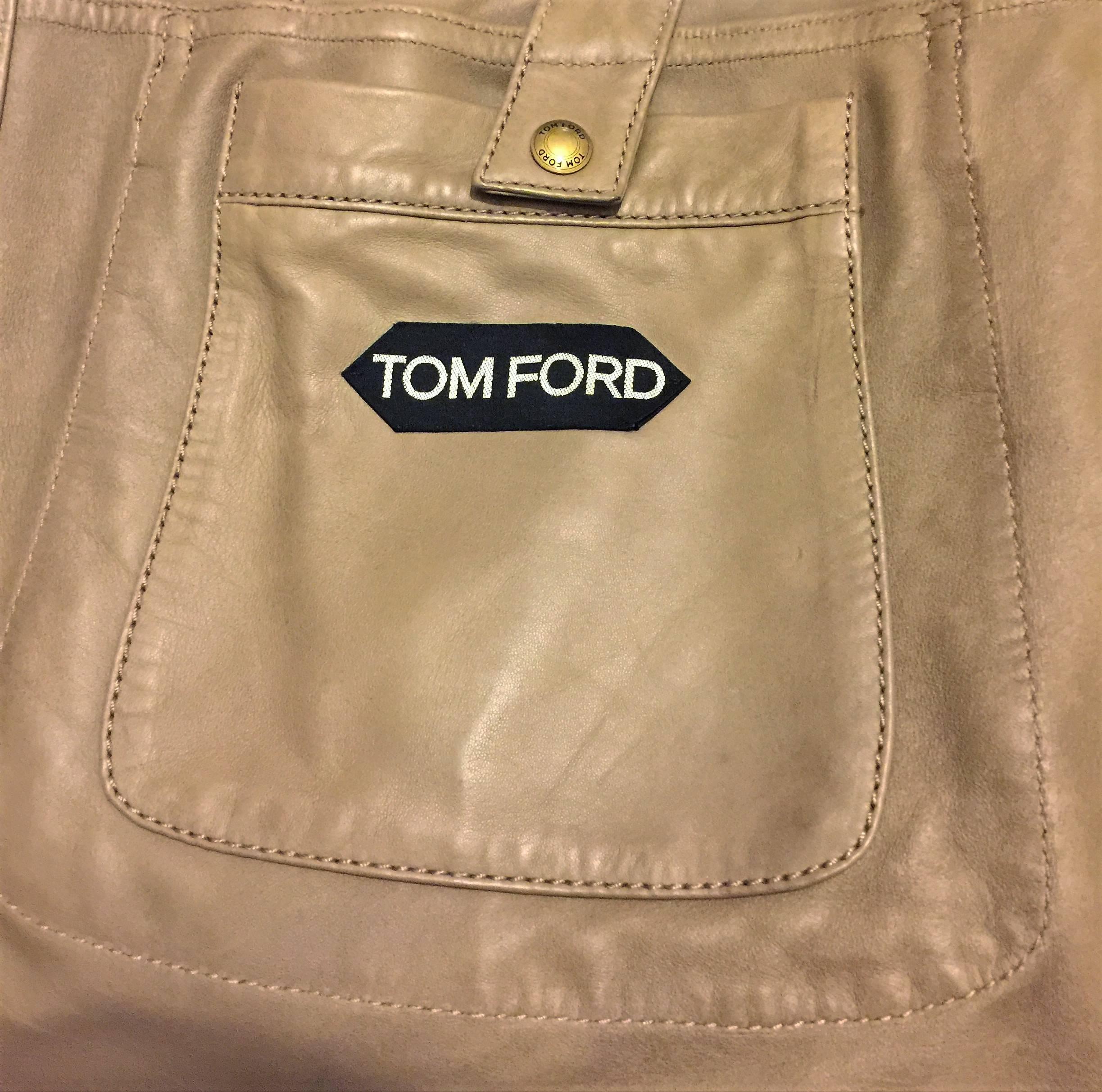 Men’s Tom Ford Rich Beige Suede Safari Jacket 3