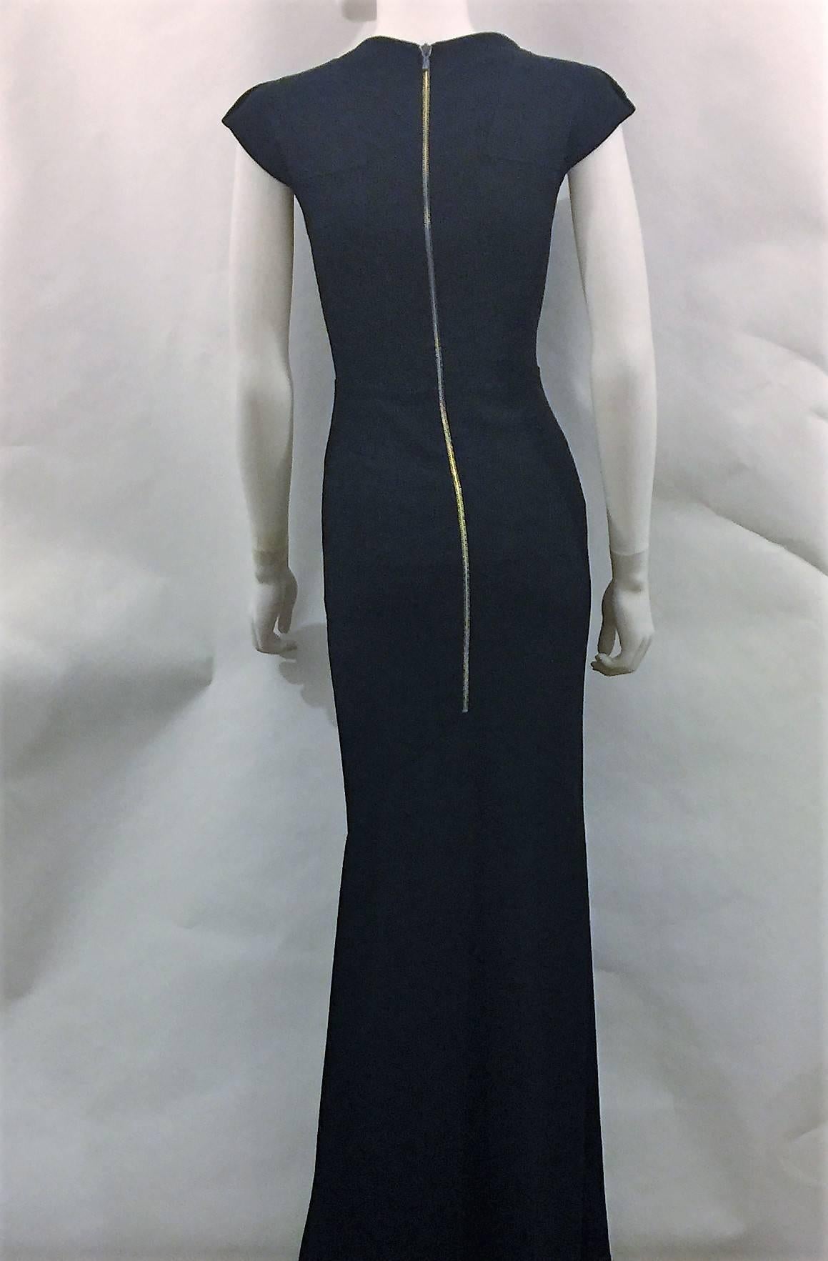 Roland Mouret Navy Dress.  Size UK8, US4, France36 In Excellent Condition In By Appointment Only, GB