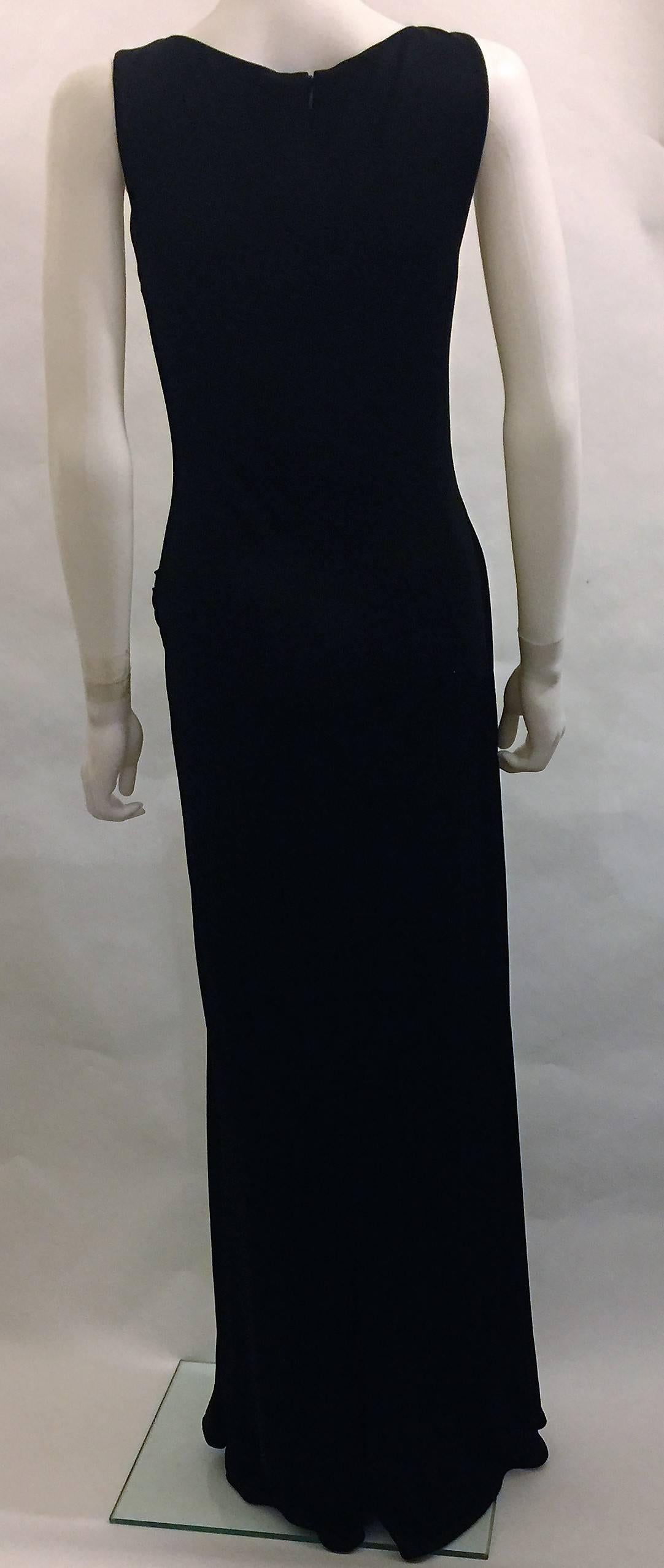 RALPH LAUREN Collection Black Column Maxi Dress.   In Excellent Condition In By Appointment Only, GB