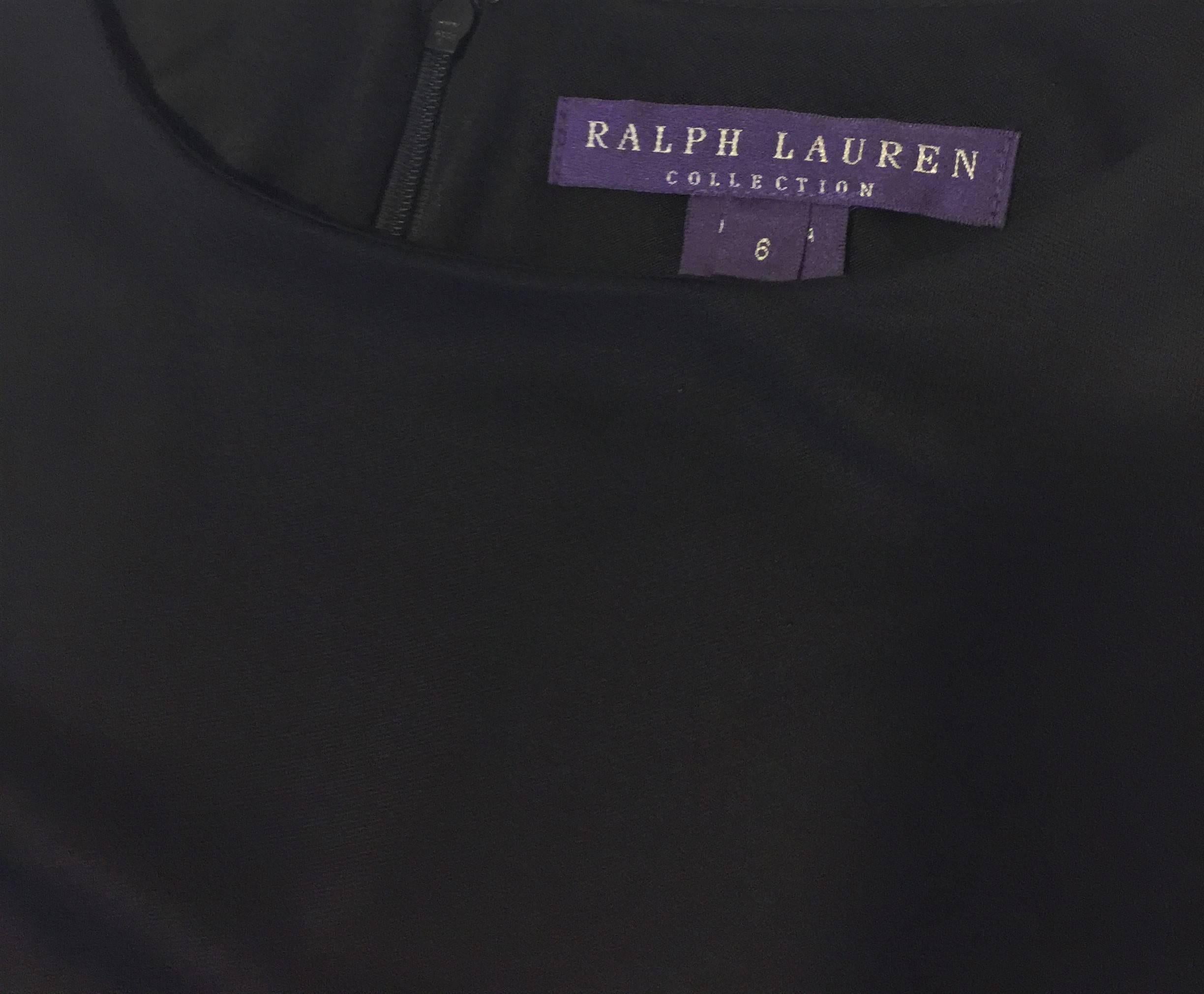 RALPH LAUREN Collection Black Column Maxi Dress.   1