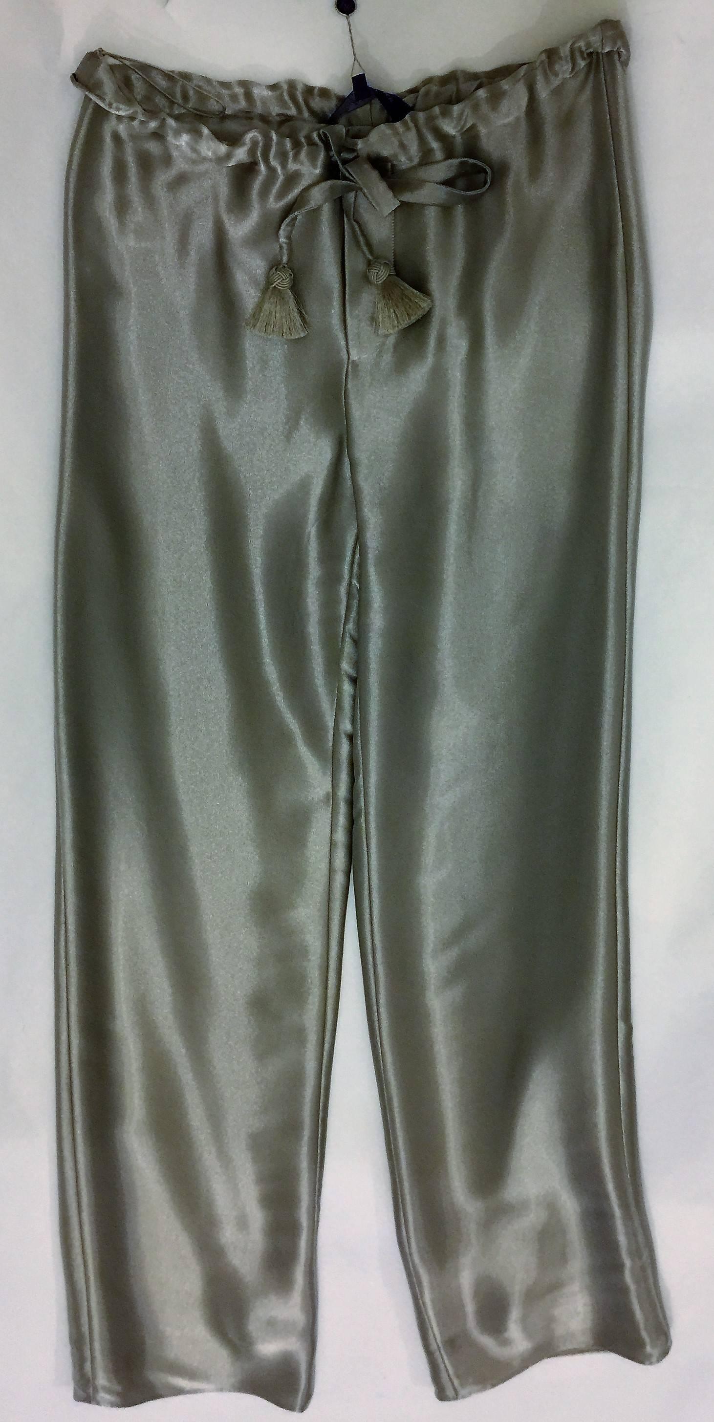 Gray RALPH LAUREN Collection Platinum Italian made Pyjama Pants 