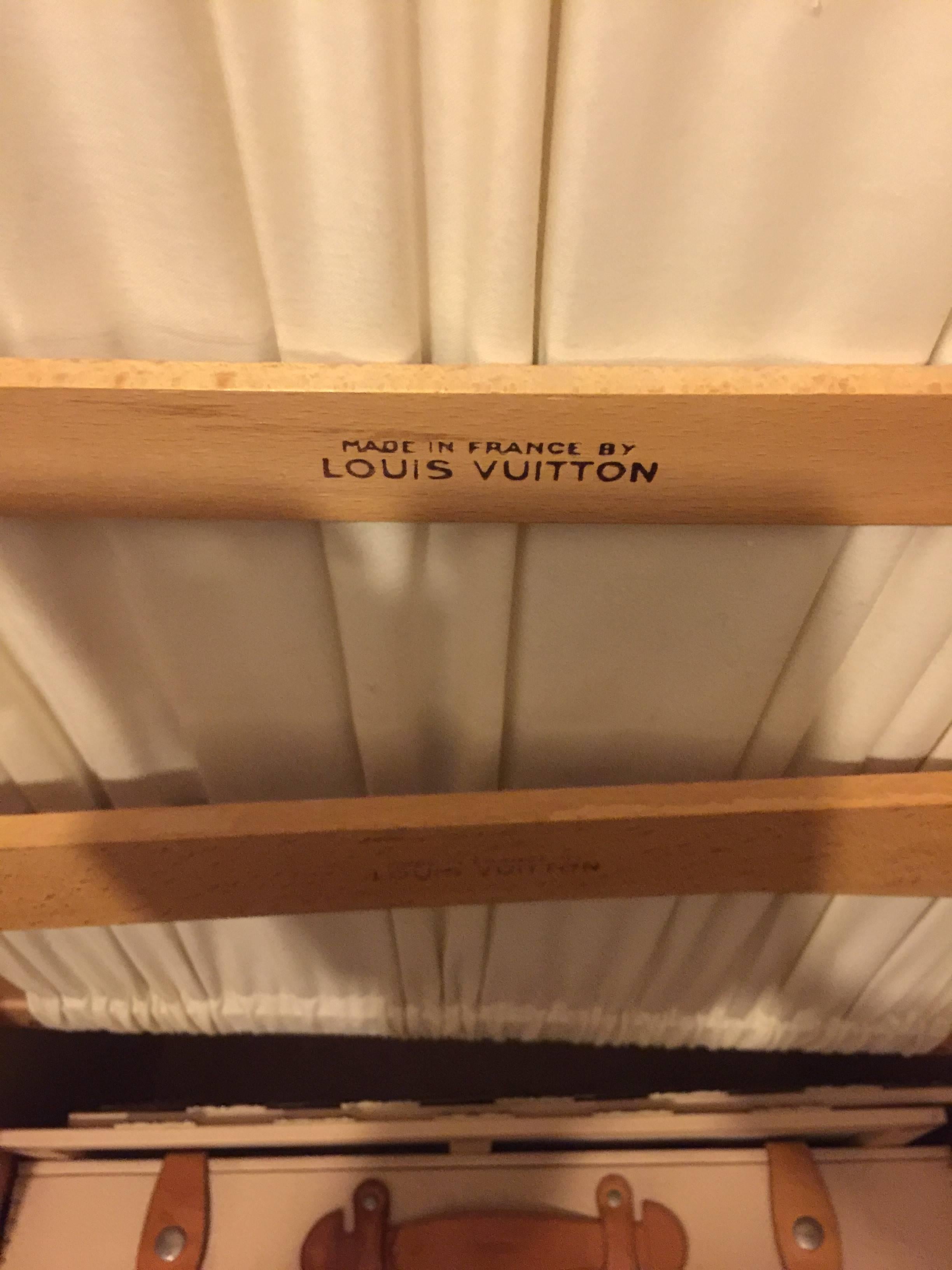 Beige LOUIS VUITTON Vintage Large Steamer Wardrobe Trunk. For Sale