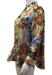 Hermes Paris Vintage 1990’s Kachinas Blouse