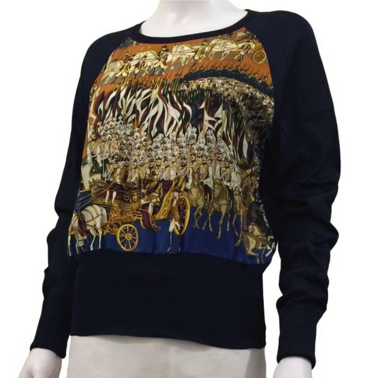 Hermes Paris Sweater with Silk Front.   Grand Cortege A Moscou 3